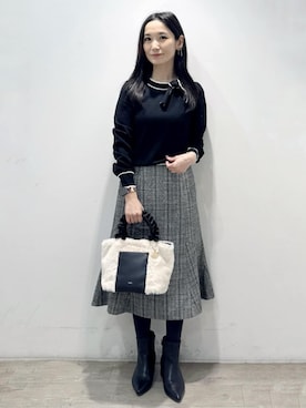 index スタッフさん（レディース・156cm）の冬コーディネート