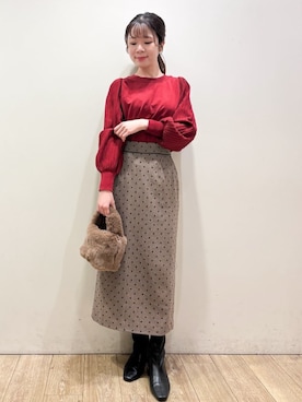 index スタッフさん（レディース・157cm）の秋コーディネート