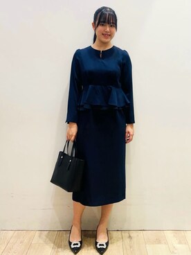 「インデックス」｜「アイテム（ワンピース/ドレス）」を使った、index スタッフさん（レディース・158cm）の秋コーディネート