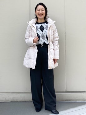 「index（インデックス）のアイテム（ジャケット/アウター）」を使った、index スタッフさん（レディース・155cm）の冬コーディネート