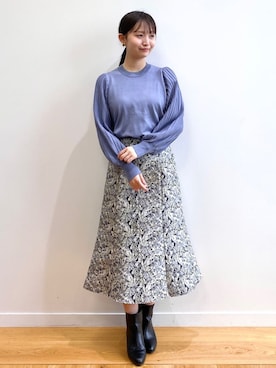 「index」｜「アイテム（アクセサリー）」を使った、index スタッフさん（レディース・158cm）の冬コーディネート