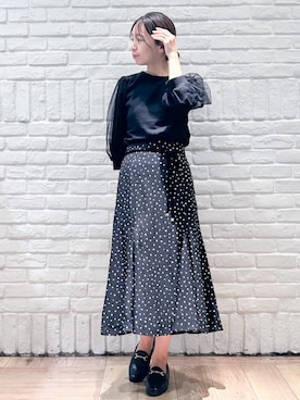 index スタッフさん（レディース・157cm）の秋コーディネート