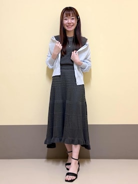 「index」｜「アイテム（アクセサリー）」を使った、index スタッフさん（レディース・153cm）の夏コーディネート