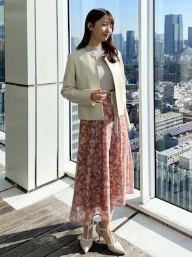 「index（インデックス）のアイテム（ブルゾン）」を使った、index スタッフさん（レディース・158cm）の冬コーディネート