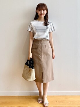index スタッフさん（レディース・158cm）の夏コーディネート
