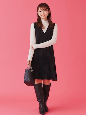 「index」｜index スタッフさん（レディース・158cm）の冬コーディネート