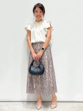 index スタッフさん（レディース・159cm）の夏コーディネート