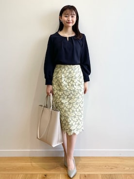 index スタッフさん（レディース・158cm）の春コーディネート