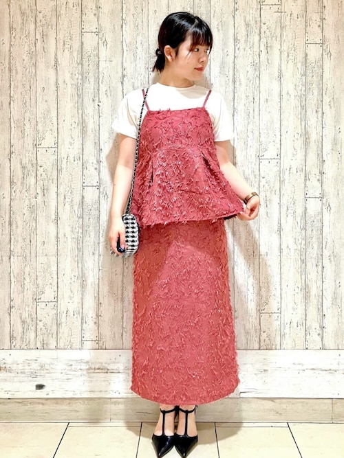 セール】《美人百花掲載》カットジャカードタイトスカート