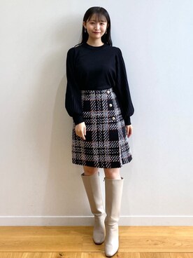 index スタッフさん(レディース・158cm)の冬コーディネート