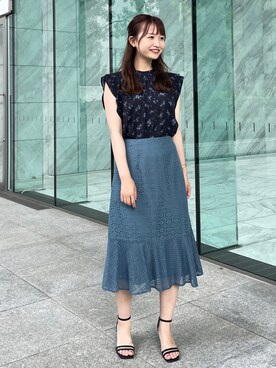 index スタッフさん（レディース・158cm）の夏コーディネート