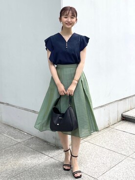 index スタッフさん（レディース・158cm）の夏コーディネート