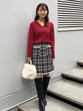 「index（インデックス）のアイテム」を使った、index スタッフさん（レディース・158cm）の秋コーディネート