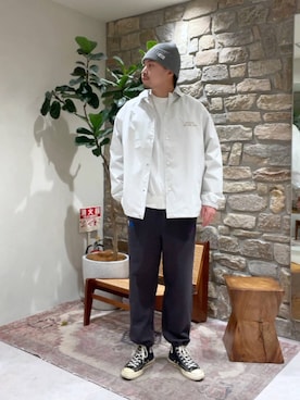 「BAYFLOW」｜「アイテム（ブルゾン）」を使った、tagamitakatoさん（メンズ・183cm）の冬コーディネート