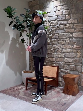 「BAYFLOW」｜「アイテム（ナイロンジャケット）」を使った、tagamitakatoさん（メンズ・183cm）の冬コーディネート