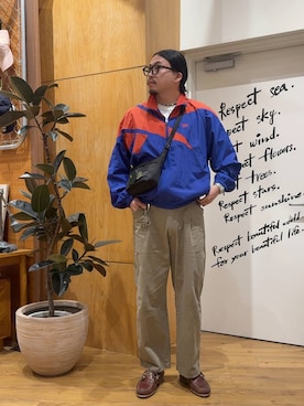 「BAYFLOW（ベイフロー）のアイテム（パンツ）」を使った、tagamitakatoさん（メンズ・183cm）の春コーディネート