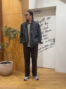 「BAYFLOW（ベイフロー）のアイテム」を使った、tagamitakatoさん（メンズ・183cm）の秋コーディネート