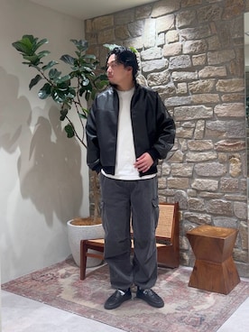 「BAYFLOW（ベイフロー）のアイテム（ブルゾン）」を使った、tagamitakatoさん（メンズ・183cm）の冬コーディネート