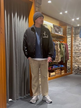 「BAYFLOW（ベイフロー）のアイテム（ブルゾン）」を使った、tagamitakatoさん（メンズ・183cm）の冬コーディネート