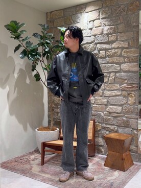 「BAYFLOW（ベイフロー）のアイテム（ブルゾン）」を使った、tagamitakatoさん（メンズ・183cm）の冬コーディネート