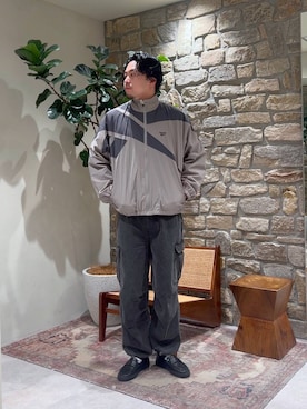 「Reebok（リーボック）のアイテム（ブルゾン）」を使った、tagamitakatoさん（メンズ・183cm）の冬コーディネート