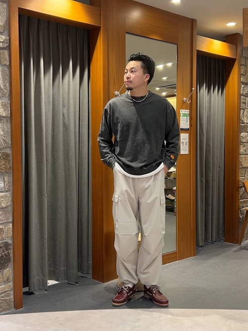 セール】ポリスパンワイドカーゴパンツ（カーゴパンツ