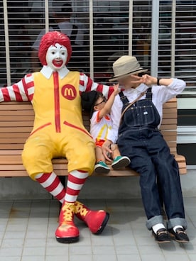 「マクドナルド」｜「アイテム（サロペット/オーバーオール）」を使った、nohana＊＊＊kent さん（レディース・159cm）の秋コーディネート
