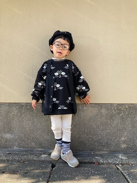 「5歳」｜「アイテム（スウェット）」を使った、nohana＊＊＊kent さん（キッズ・100cm）の冬コーディネート