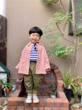 「BRANSHES（ブランシェス）のアイテム（ジャケット/アウター）」を使った、nohana＊＊＊kent さん（キッズ・90cm）の春コーディネート