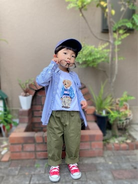 「ooju（オージュ）のアイテム」を使った、nohana＊＊＊kent さん（キッズ・90cm）の春コーディネート