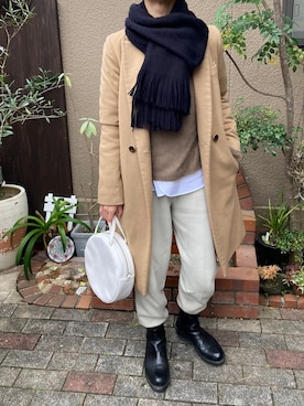 「PLAIN PEOPLE（プレインピープル）のアイテム（ブーツ）」を使った、nohana＊＊＊kent さん（レディース・159cm）の冬コーディネート