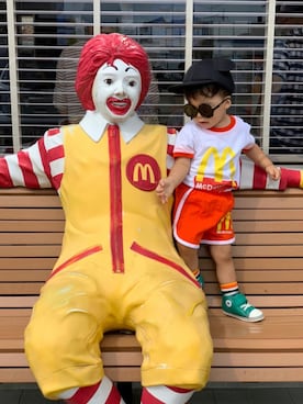 「マクドナルド」｜「アイテム（その他）」を使った、nohana＊＊＊kent さん（キッズ・80cm）の秋コーディネート