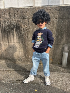 「アイテム（ニット/セーター）」を使った、nohana＊＊＊kent さん（キッズ・110cm）の秋コーディネート