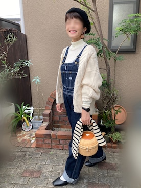 「フレンチカジュアル」｜「アイテム（サロペット/オーバーオール）」を使った、nohana＊＊＊kent さん（レディース・159cm）の秋コーディネート