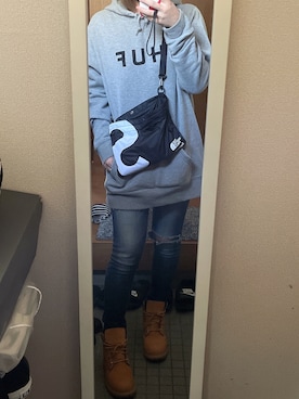 「Supreme x The North Face」｜「アイテム（ブーツ）」を使った、♥Lay♥さん（レディース・157cm）の秋コーディネート