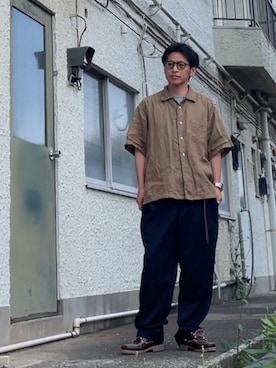 CAHLUMN/カウラム Polyester 1 Tuck Slacks Pant/ポリエステル 1タック