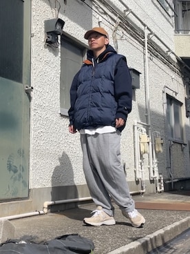 「Eddie Bauer（エディーバウアー）のアイテム（ジャケット/アウター）」を使った、クロ🐑さん（メンズ・168cm・40代）の春コーディネート