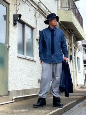 クロ🐑さん（メンズ・168cm）の春コーディネート