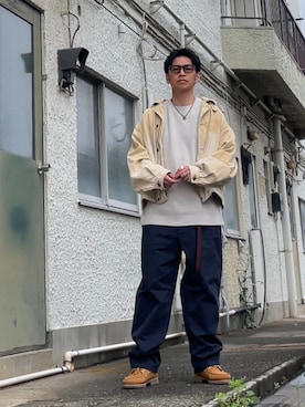 「GAP（ギャップ）のアイテム」を使った、クロ🐑さん（メンズ・168cm）の春コーディネート