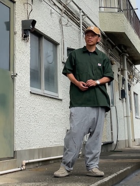 「アイテム（サンダル）」を使った、クロ🐑さん（メンズ・168cm・40代）の夏コーディネート