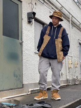 クロ🐑さん（メンズ・168cm）の冬コーディネート