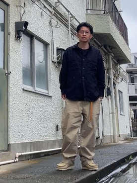 「無印良品（ムジルシリョウヒン）のアイテム」を使った、クロ🐑さん（メンズ・168cm）の夏コーディネート