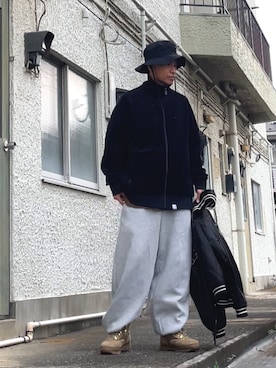 「アイテム（ブルゾン）」を使った、クロ🐑さん（メンズ・168cm）の冬コーディネート