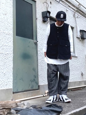 「ケツダボ」｜クロ🐑さん（メンズ・168cm）の秋コーディネート