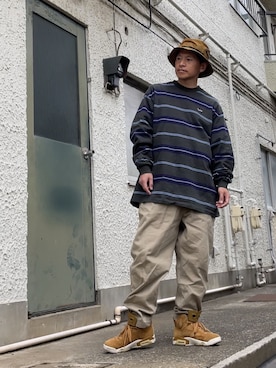 クロ🐑さん（メンズ・168cm）の春コーディネート