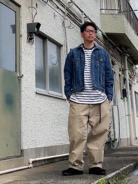 「CAHLUMN（カウラム）のアイテム」を使った、クロ🐑さん（メンズ・168cm）の春コーディネート