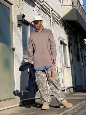 「アイテム（トップス）」を使った、クロ🐑さん（メンズ・168cm・40代）の秋コーディネート