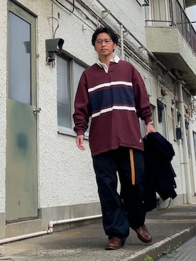 「CAHLUMN（カウラム）のアイテム」を使った、クロ🐑さん（メンズ・168cm）の春コーディネート