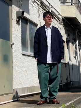 「CAHLUMN（カウラム）のアイテム」を使った、クロ🐑さん（メンズ・168cm）の春コーディネート