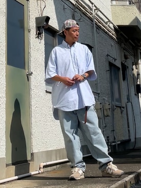 「アイテム（シャツ/ブラウス）」を使った、クロ🐑さん（メンズ・168cm・40代）の夏コーディネート